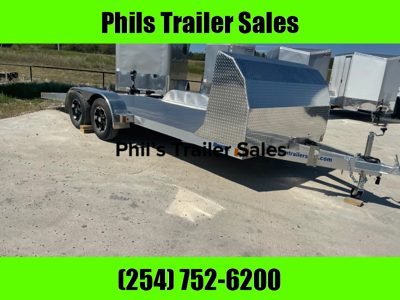 New 2023 MISSION 20' ALL ALUMINUM CAR HAULER OPEN Utility Trailer AIR
