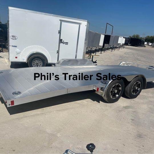 New 2023 MISSION 20' ALL ALUMINUM CAR HAULER OPEN Utility Trailer AIR