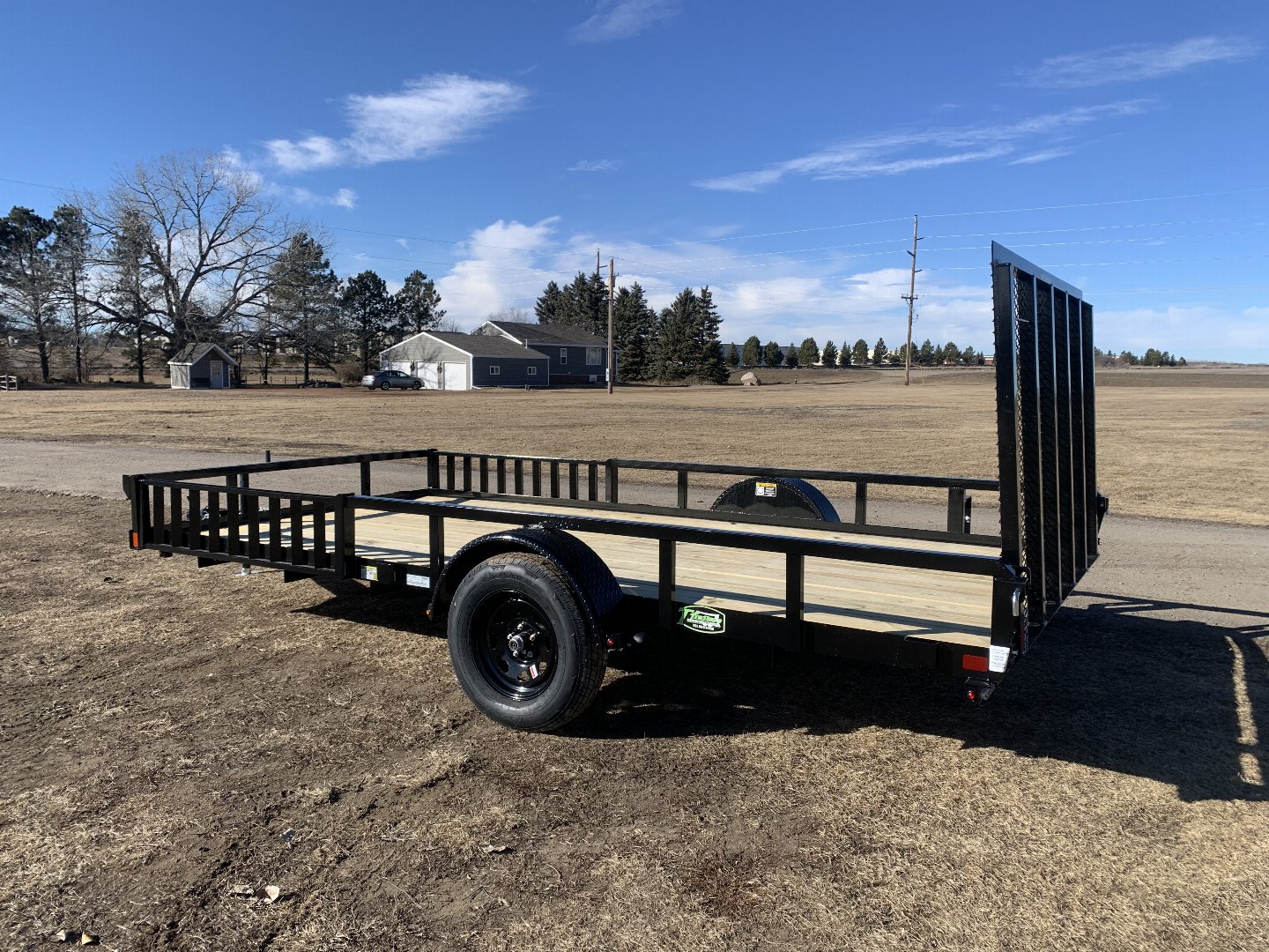 New NEW 2024 H&H 82x14 STEEL ATV/UTV Utility Trailer with ATV Side