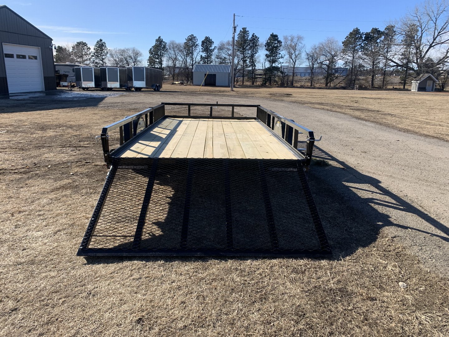 New NEW 2024 H&H 82x14 STEEL ATV/UTV Utility Trailer with ATV Side