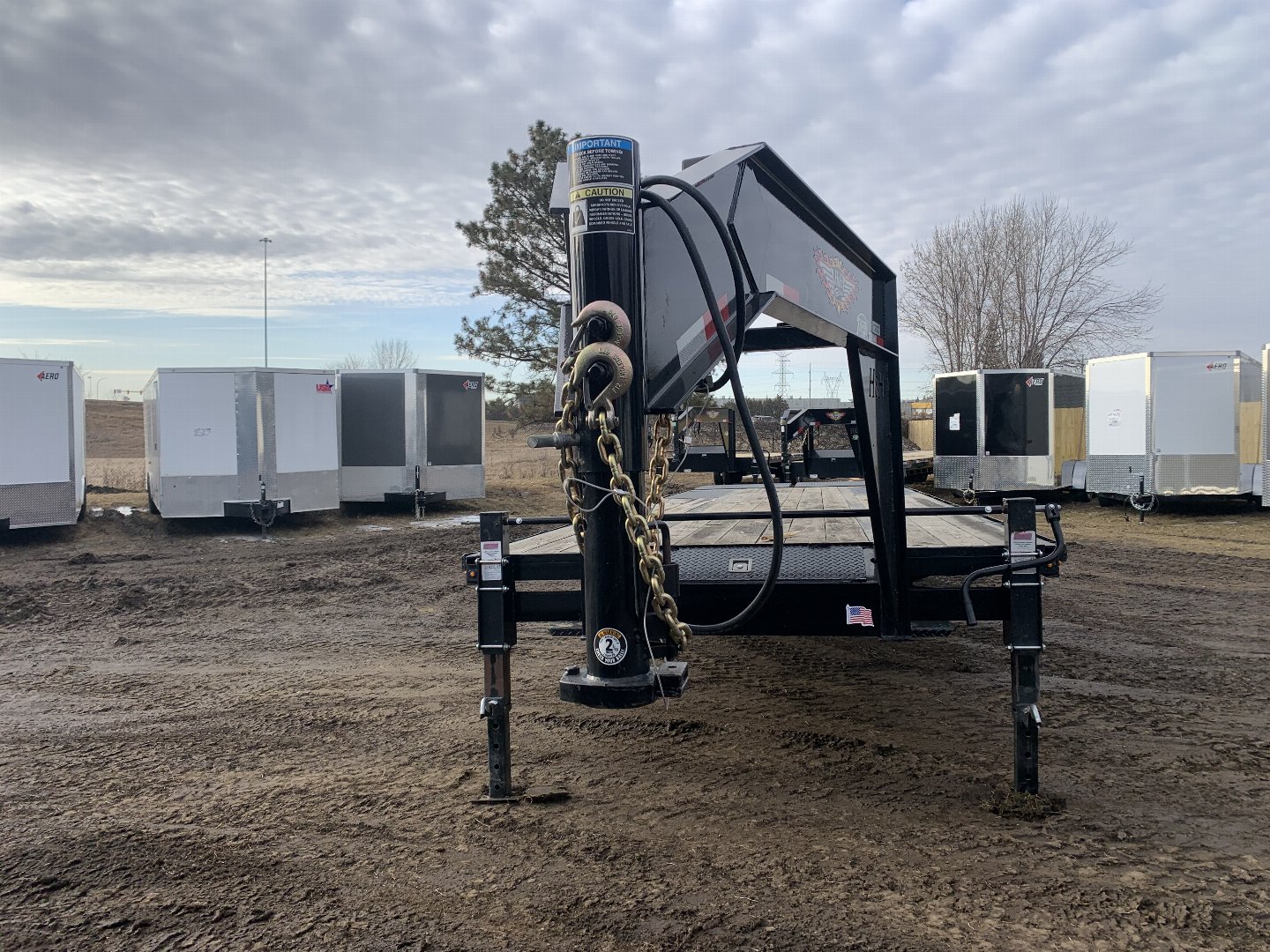 New Like New 2019 H&H Gooseneck Deckover 25’ plus 5’ x 102” with 210K