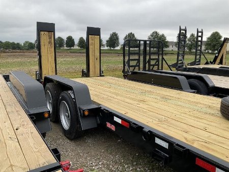 New 2023 Behnke CBCT1414E-S Equipment Trailer 83X14 TA WOOD FILLED RAMPS (GVW:14000)