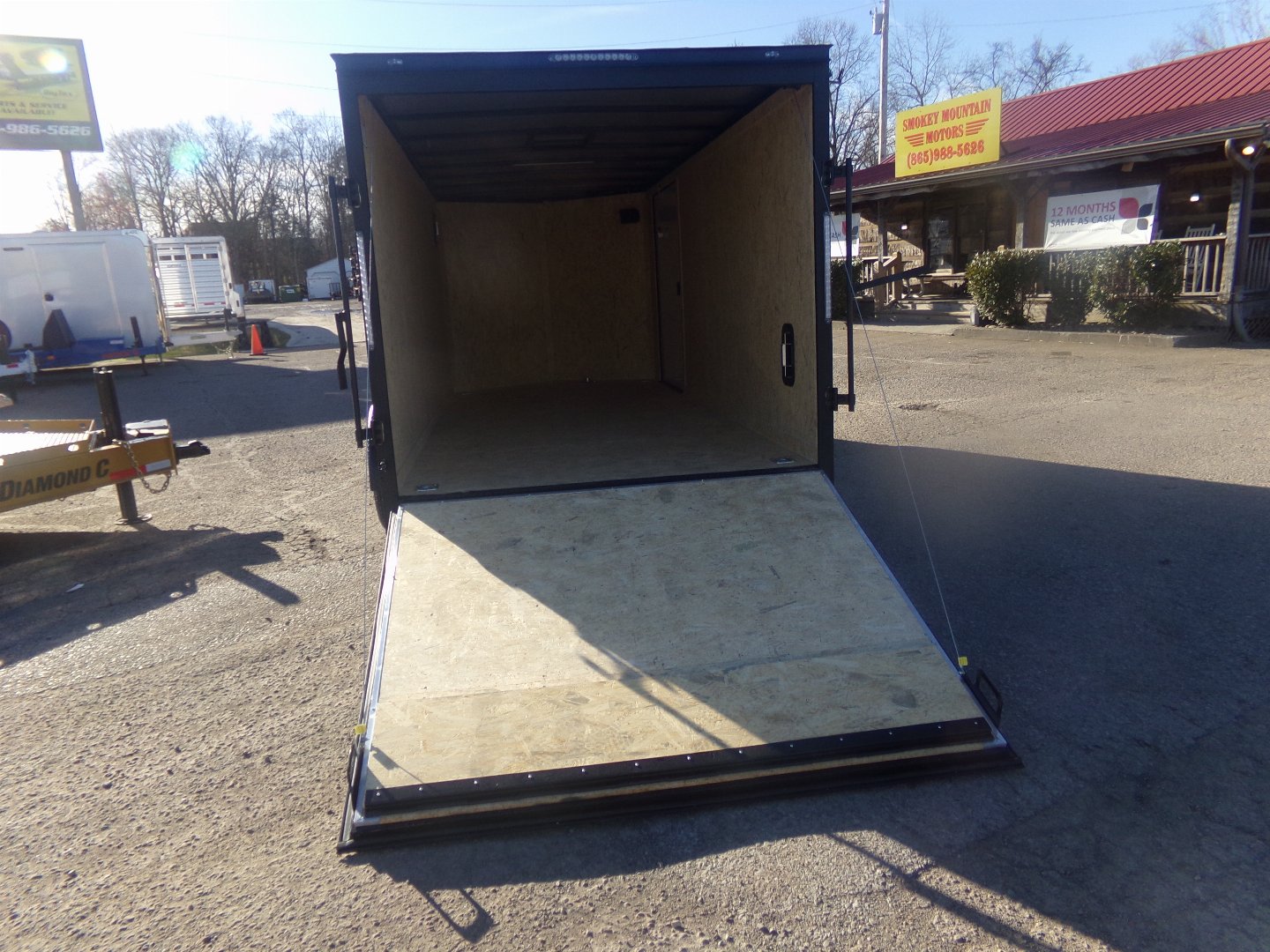 New 2024 Covered Wagon Trailers 7X16 BLACK Cargo / Enclosed Trailer