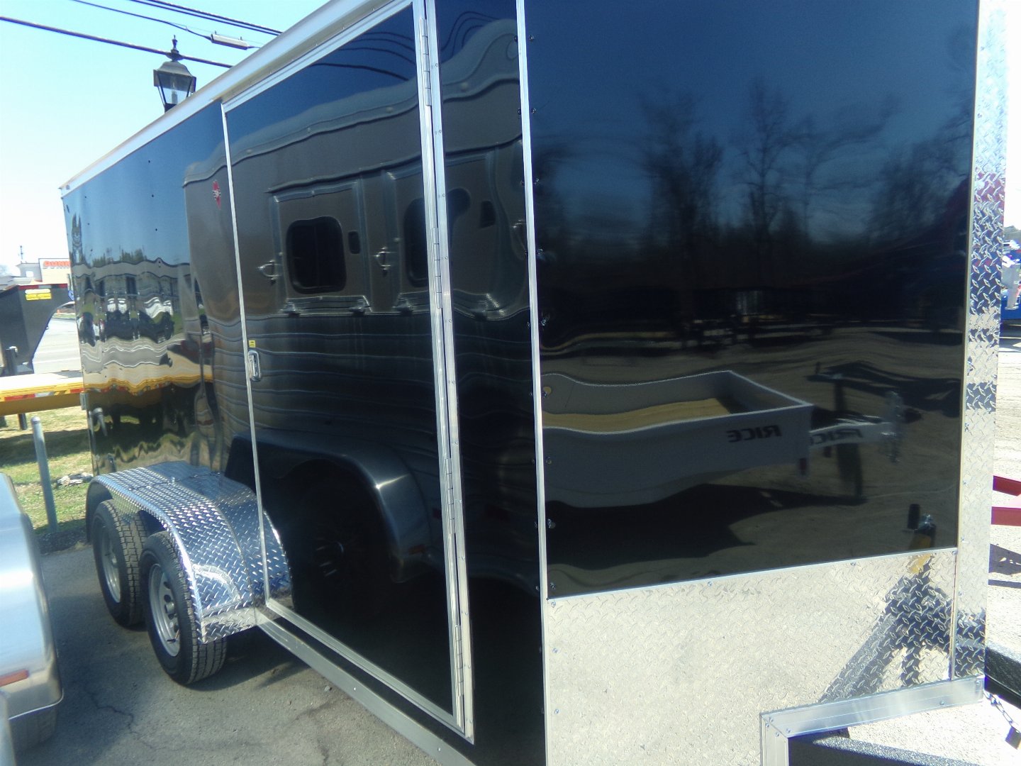 New 2024 Covered Wagon Trailers 7X14 TA2 BLACK Cargo / Enclosed Trailer