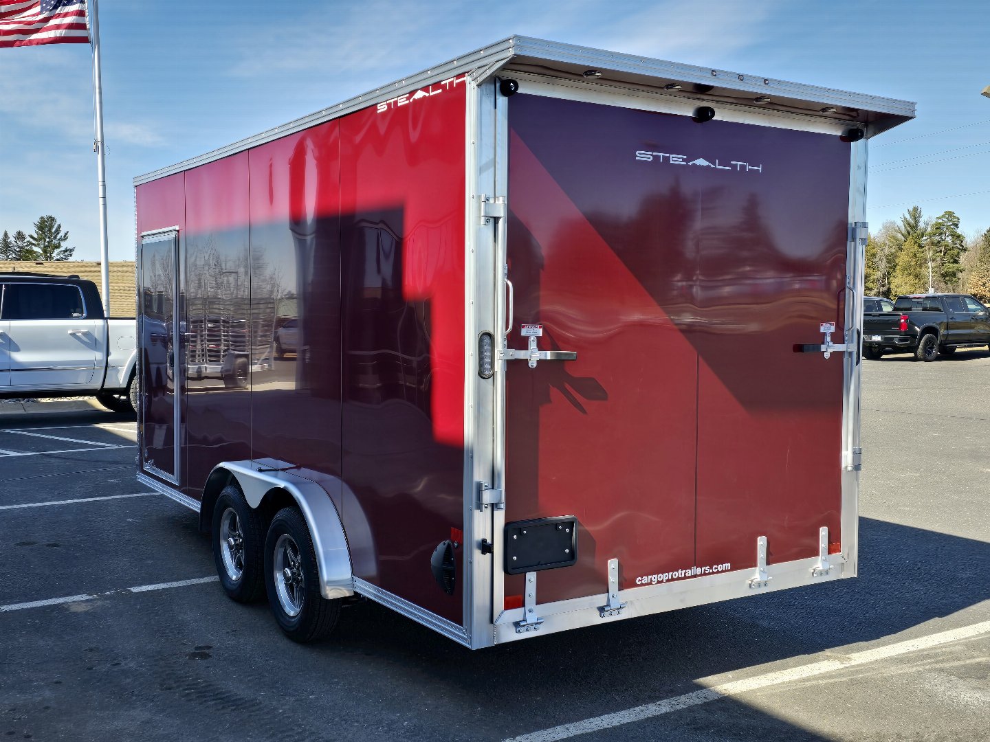 New 2024 CargoPro 7.5 X 16 (+2) STEALTH UTV / ATV / Cargo / Enclosed Aluminum Trailer Hinckley