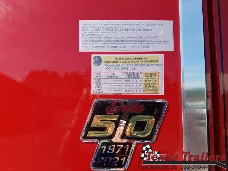 New DELTA 6'8" X 16' X 7' TALL 3 HORSE COMBO / LIVESTOCK