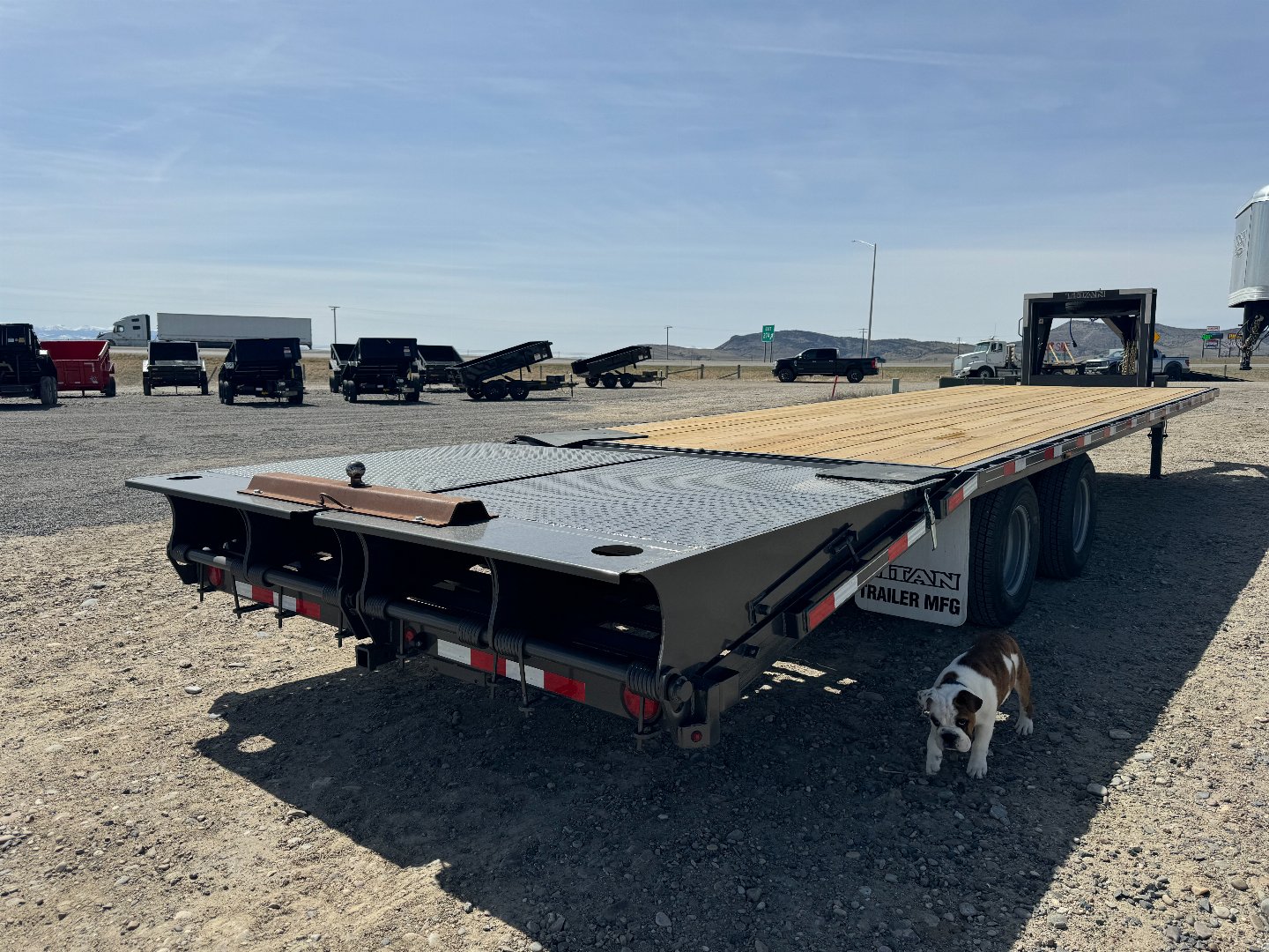 New 2024 TITAN TRAILER 30' WIDE GLIDE TANDEM DUAL Deckover Trailer