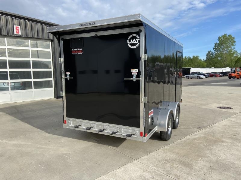 New United Aluminum 7X14 VNose Cargo Trailer 7K (Rear Ramp Door