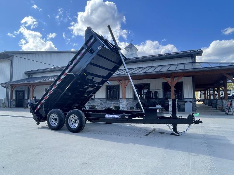 New 2024 SureTrac 6x12' Dump Trailer 9900 GVW * TELESCOPIC HOIST