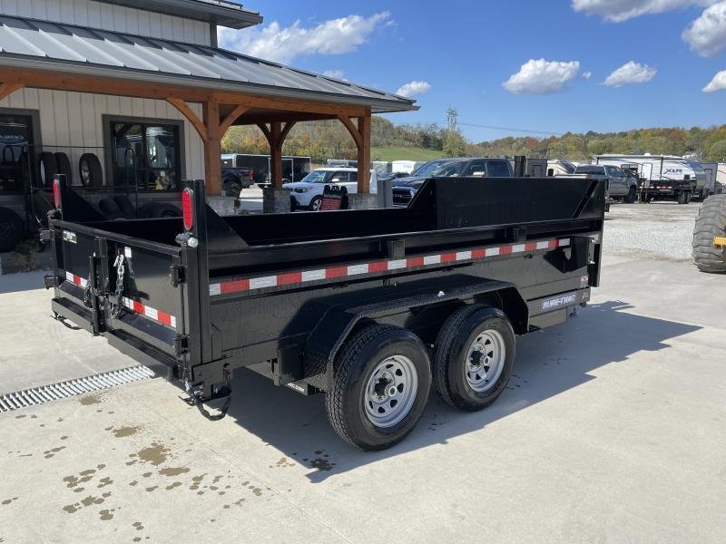 New 2024 SureTrac 6x12' Dump Trailer 9900 GVW * TELESCOPIC HOIST