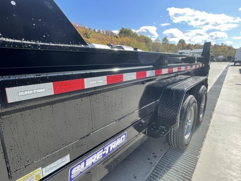 New 2024 SureTrac 6x12' Dump Trailer 9900 GVW * TELESCOPIC HOIST