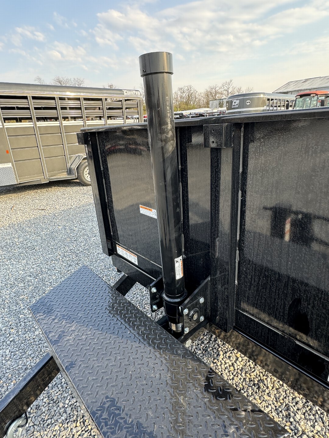 New 2024 SureTrac 6x12' Dump Trailer 9900 GVW * TELESCOPIC HOIST