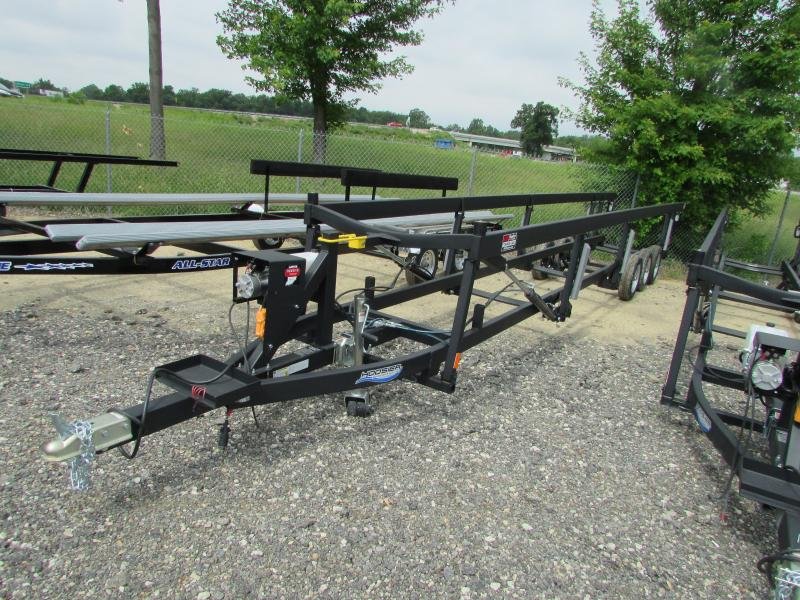 New 2024 Hoosier 25' TANDEM AXLE CRANK UP PONTOON TRAILER STOCK ID