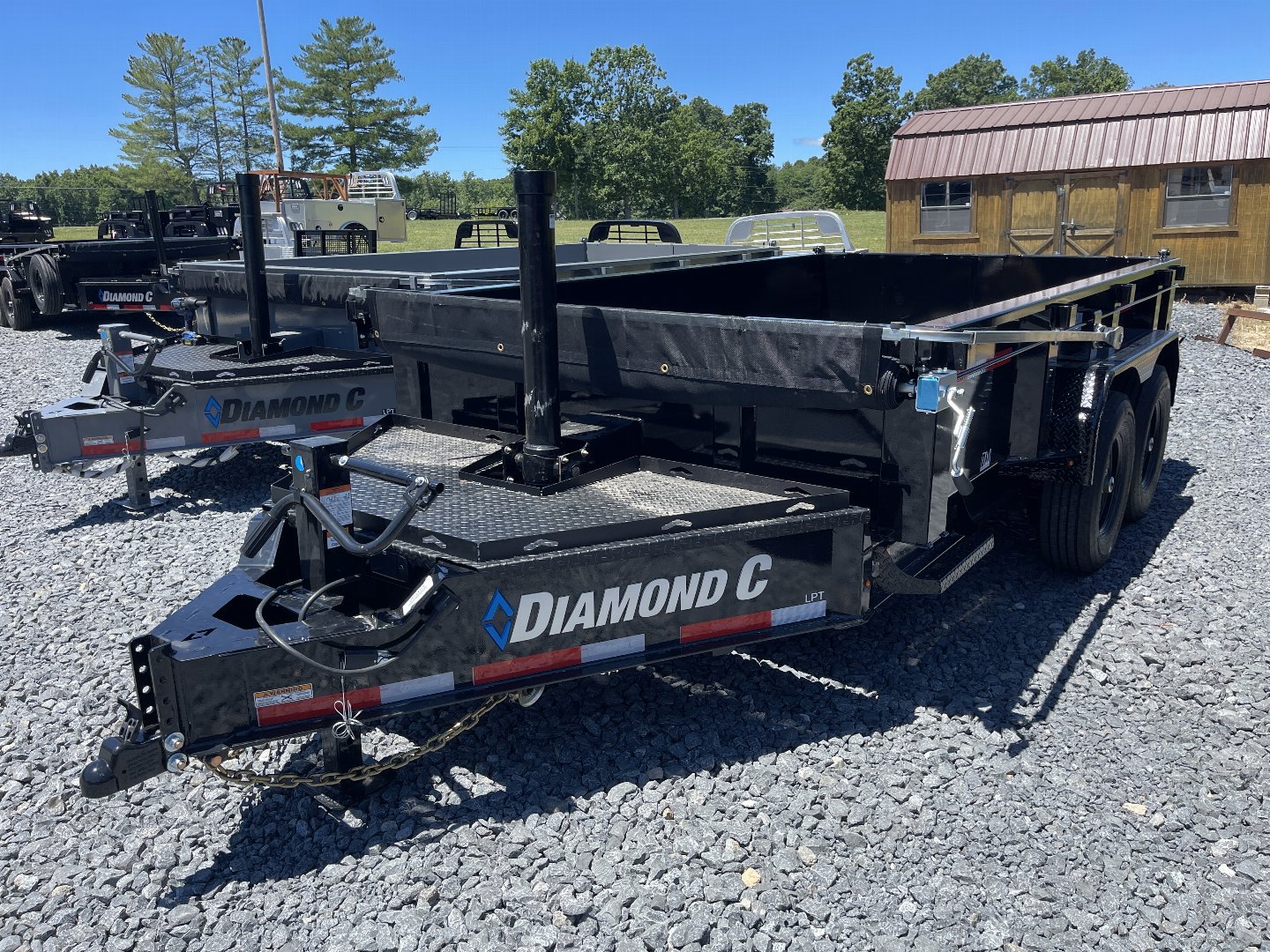 New 2024 SureTrac 6X10 10K SD DECKOVER DUMP TRAILER SINGLE RAM Dump