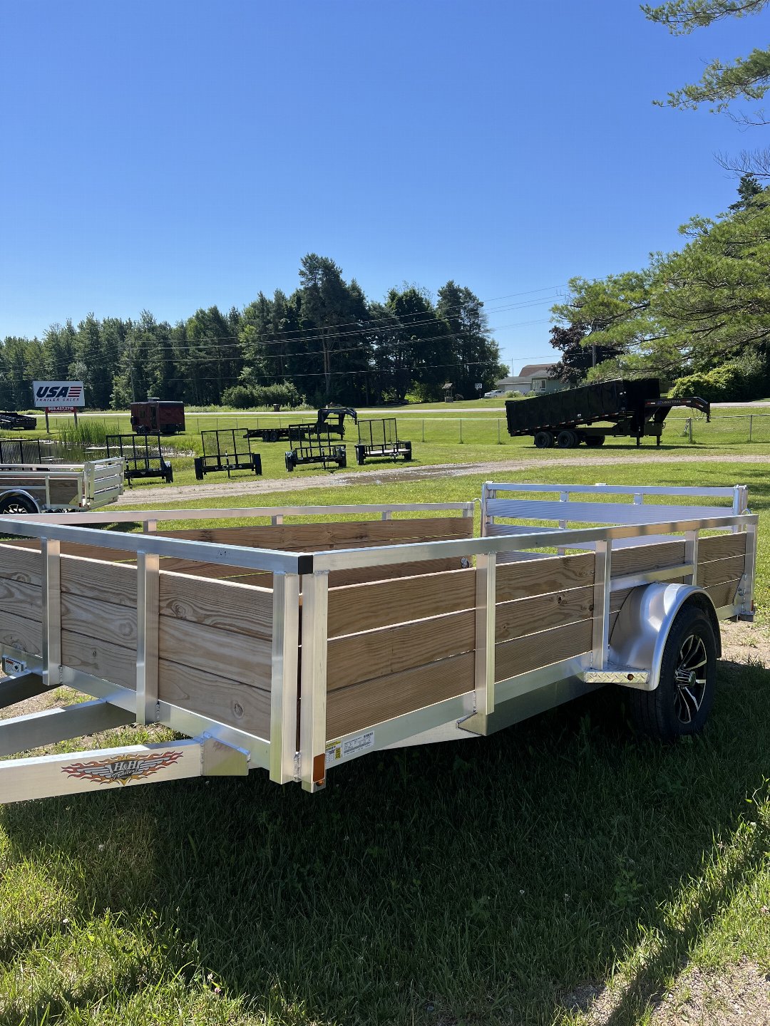New 2023 H&H Trailers 82X12 ALUMINUM WOODSIDE Landscape Trailer