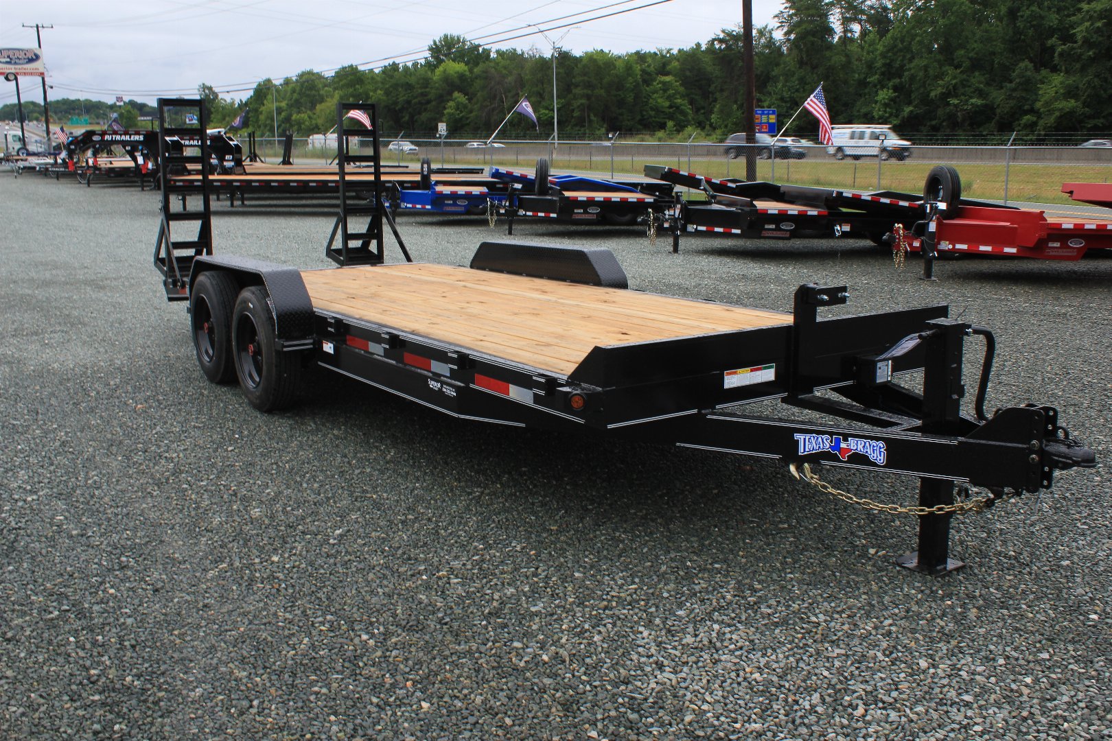 New 2024 TEXAS BRAGG TRAILERS 20' EH 16K w/ Fold Up Ramps Equipment