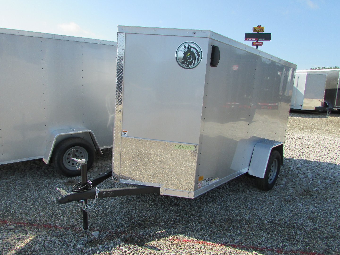 New 2024 Darkhorse Cargo 5' X 10' R ENCLOSED TRAILER WITH REAR RAMP