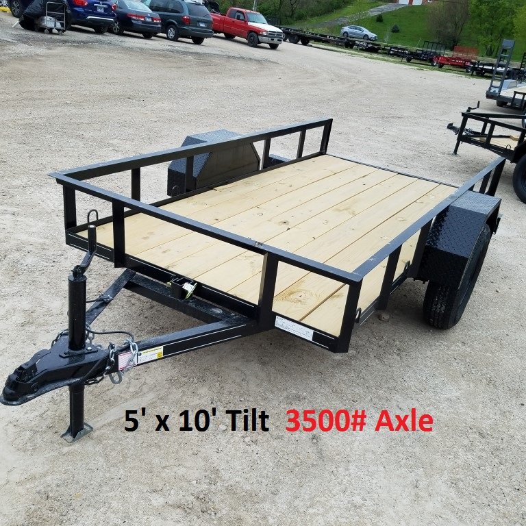 New 2024 MEB 5x10 Angle IronTilt Utility Trailer | Seneca Illinois