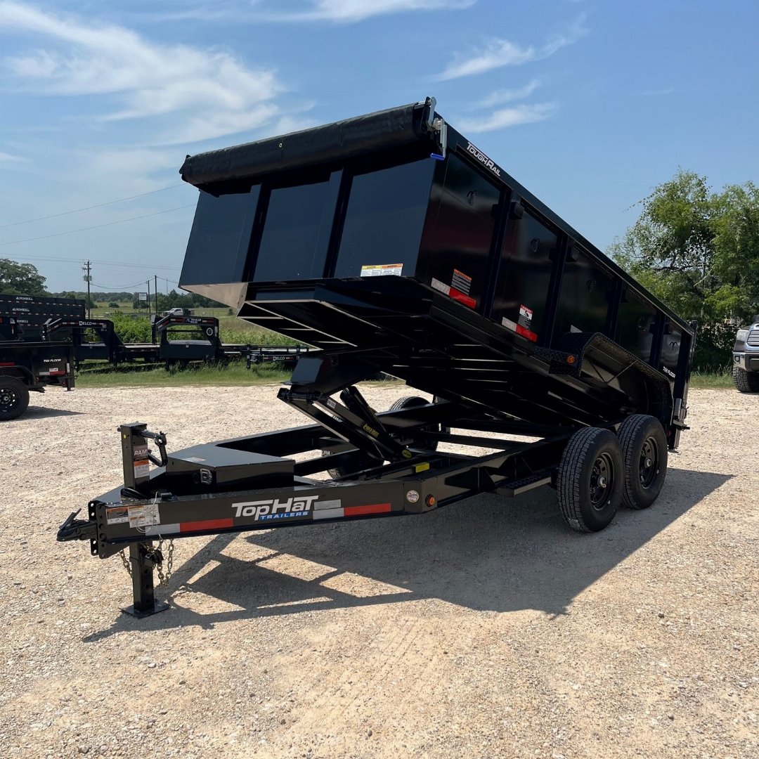 New 2023 TOP HAT DT1414SL 36" Dump Trailer Hallettsville Texas
