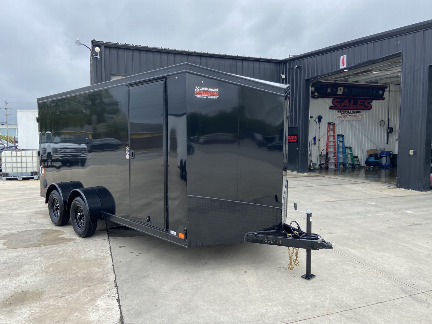 New United UJS 7x16 VNose Enclosed Cargo Trailer Edgerton Ohio