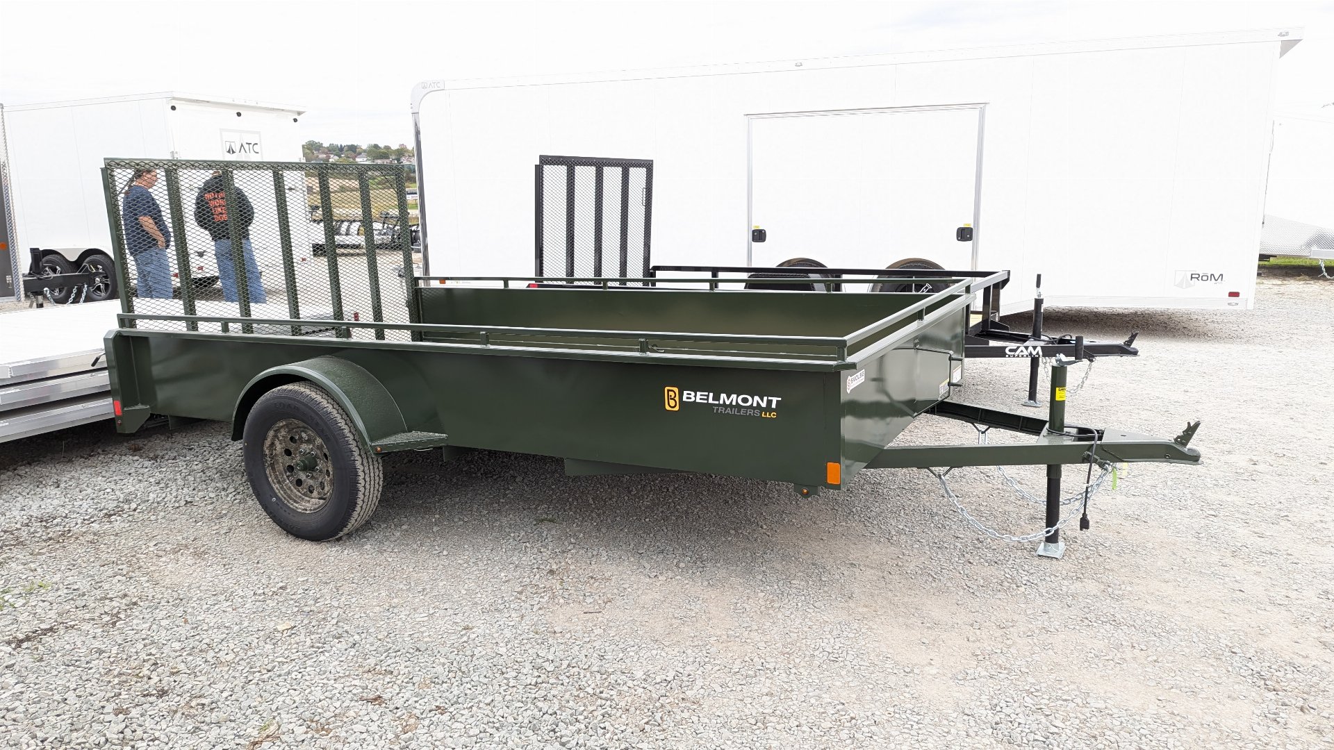 New 2025 Belmont 7x12 Solid Side Utility Trailer (CAMO WHEELS