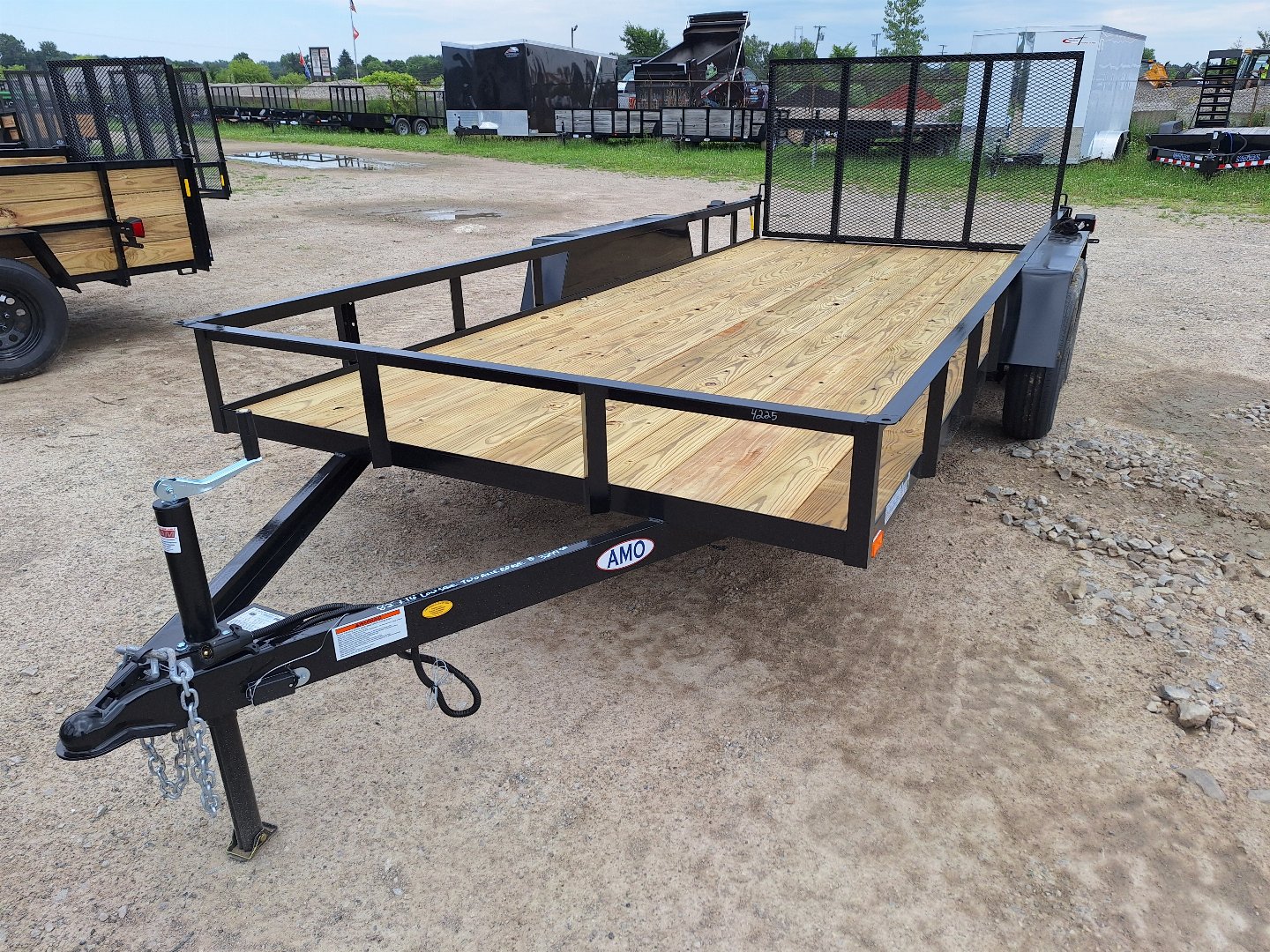 New 2025 AMO 16' Tandem Axle Landscape Trailer Lake Odessa Michigan