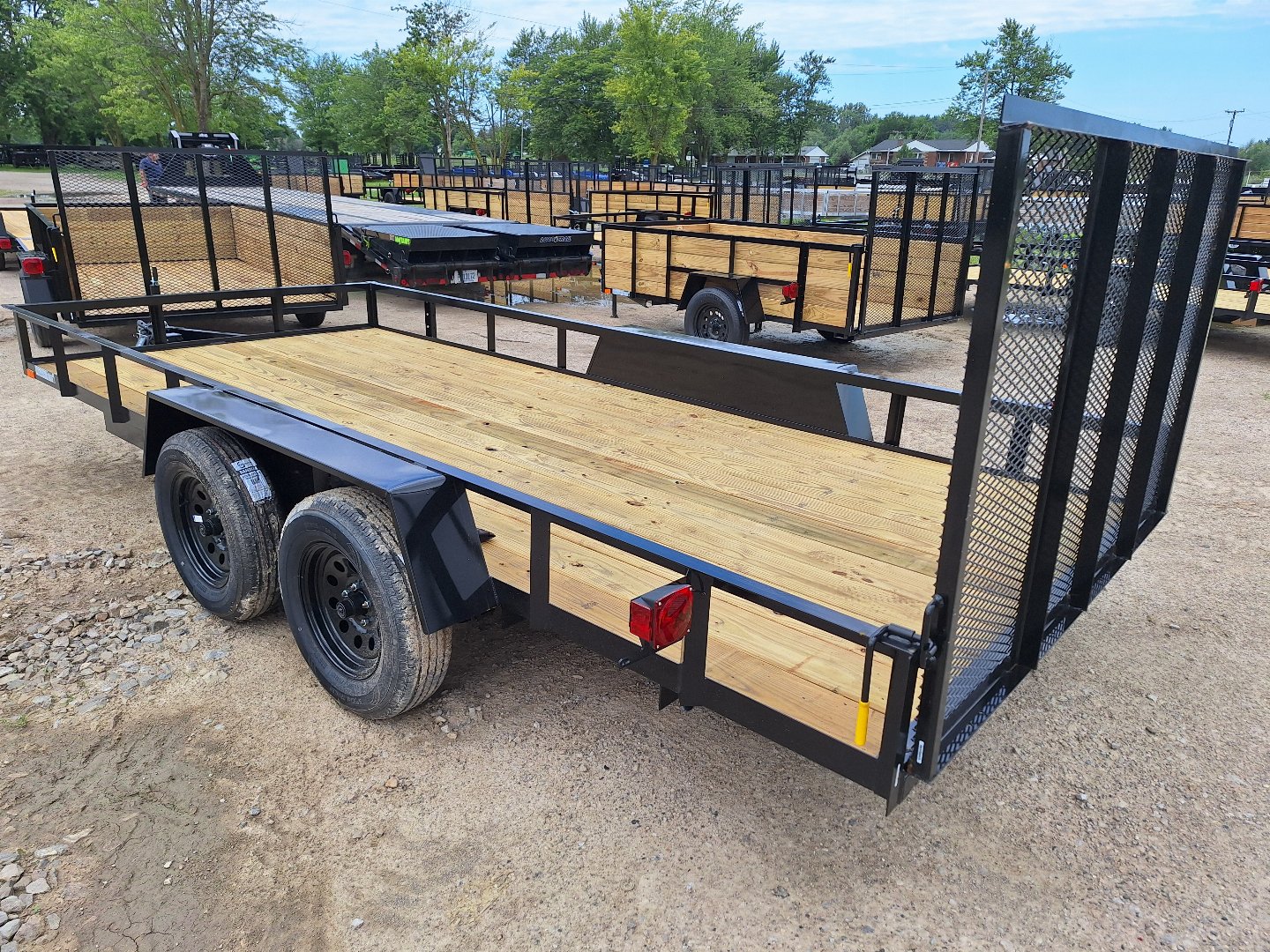 New 2025 AMO 16' Tandem Axle Landscape Trailer Lake Odessa Michigan