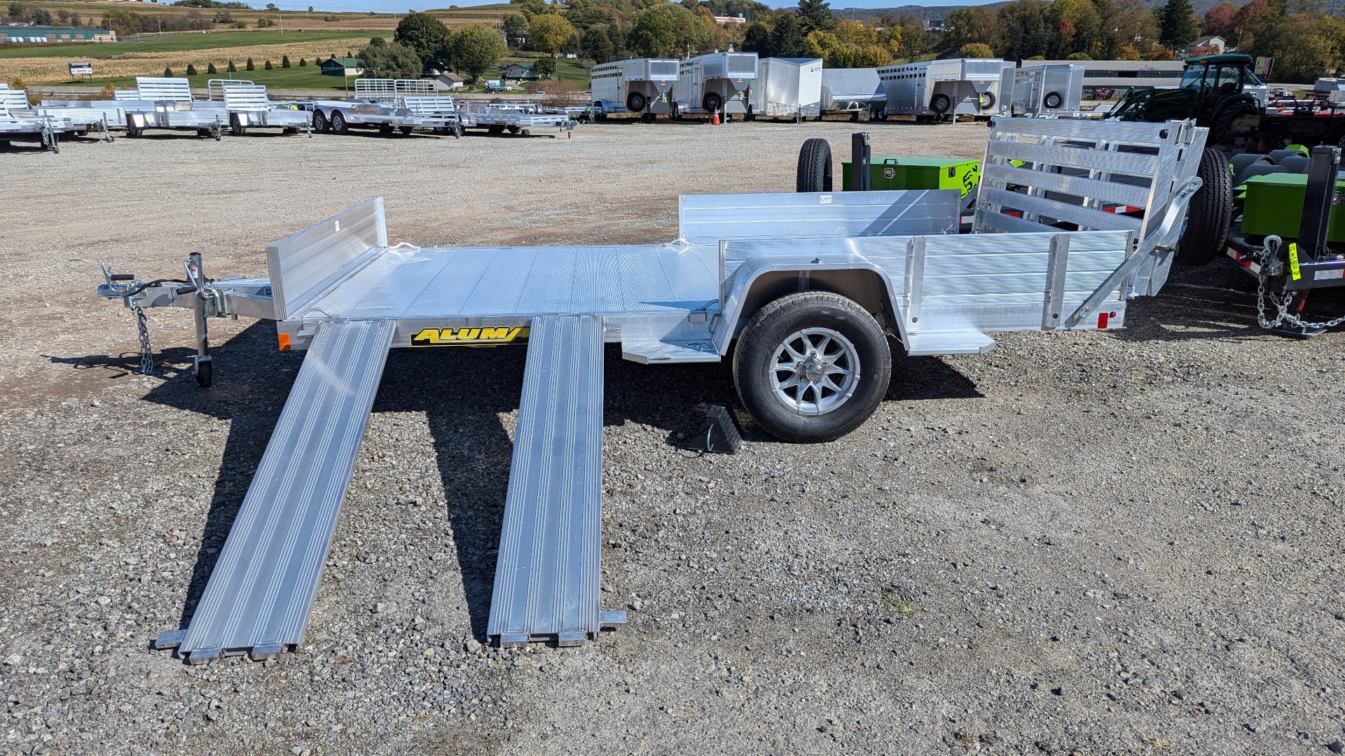 New 2025 Aluma 6'9" x 14 Heavy SR Aluminum Utility Trailer w/ 4400