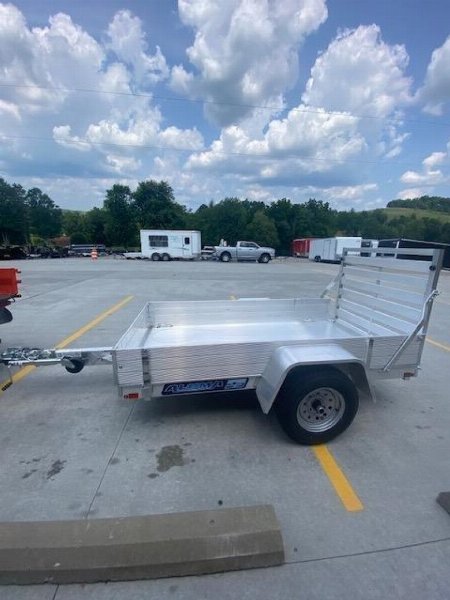 New 2026 Aluma Trailers 548 ESA Aluminum Utility Trailer w/ Ramp & 12  Side Kit - 2000# GVWR
