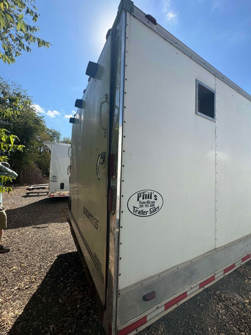 Used 2006 8.5X48 GOOSENECK TRAILER ENCLOSED CAR HAULER Car / Racing