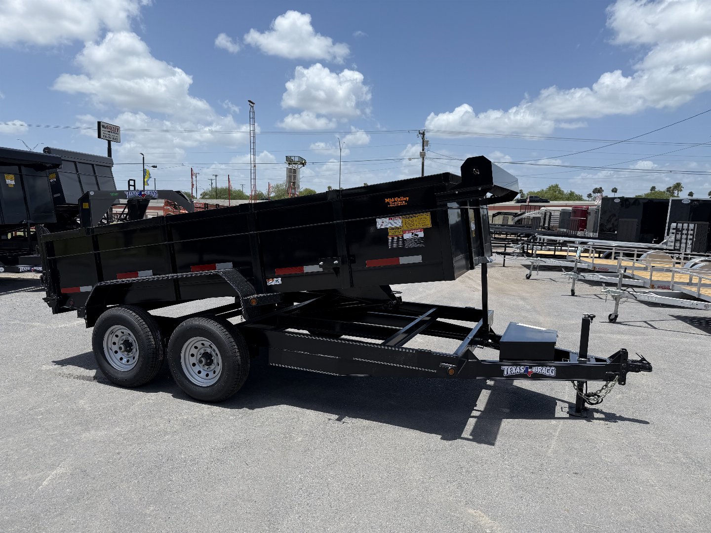 New 2025 TEXAS BRAGG TRAILERS 7x14 Dump 2ft Walls Dump Trailer