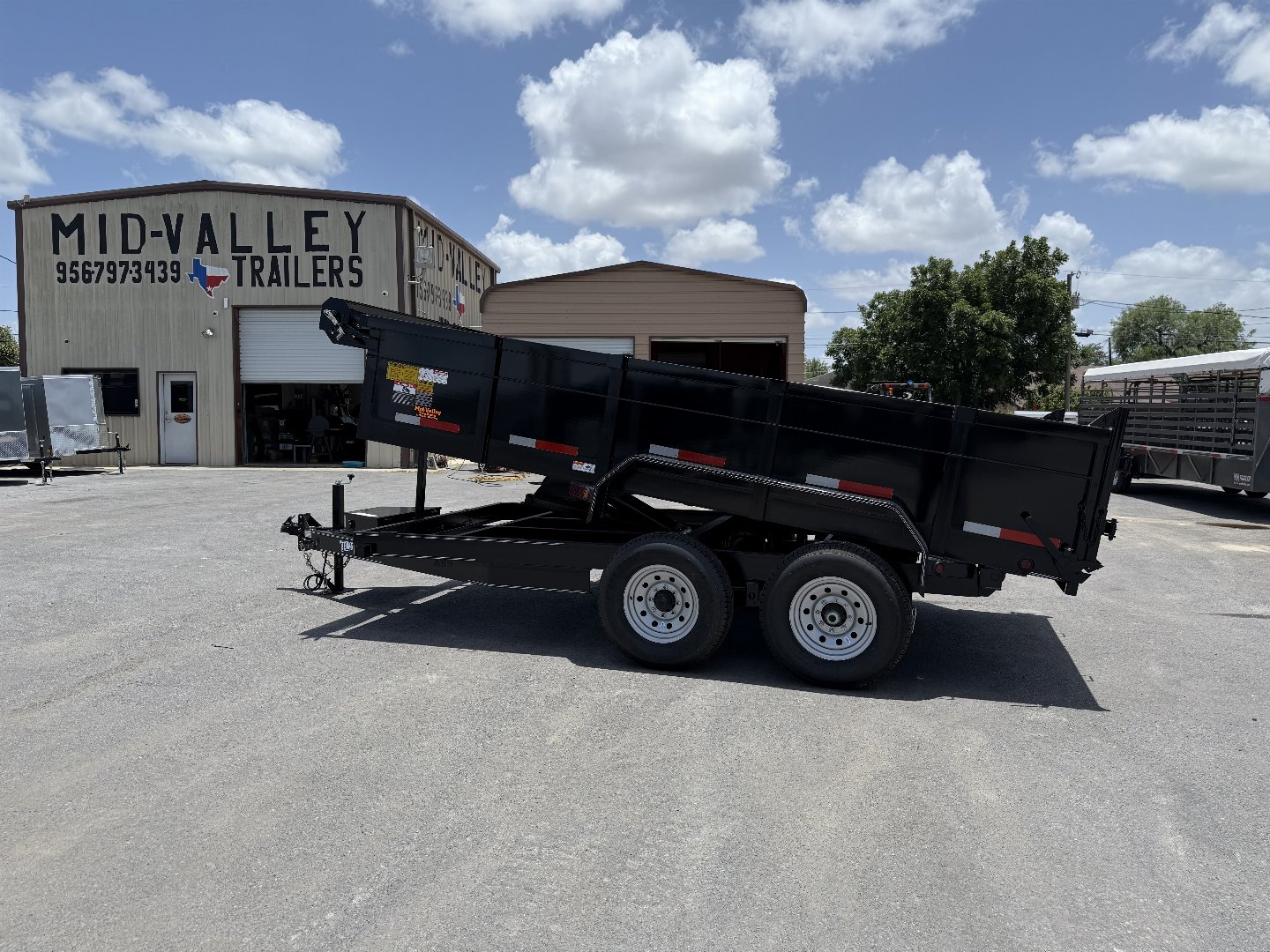 New 2025 TEXAS BRAGG TRAILERS 7x14 Dump 2ft Walls Dump Trailer