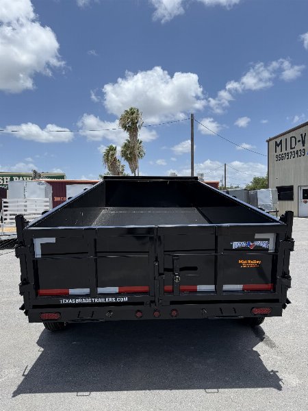 New 2025 TEXAS BRAGG TRAILERS 7x14 Dump 2ft Walls Dump Trailer