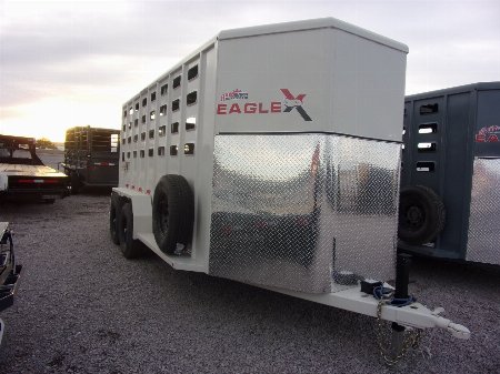 New 2025 EAGLE 16' X 6'8 BP LIVESTOCK TRAILER T/A Stock / Stock Combo Trailer