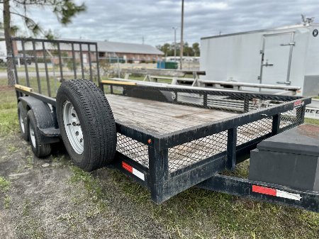 Used 2019 Caliber Trailer Mfg 7X18 TA 10K Utility Trailer