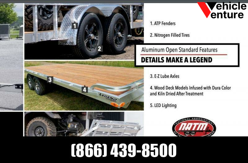 New 2022 8.5x20 General Duty Aluminum Deckover by Legend Premium Trailers, GVWR,7000lbs
