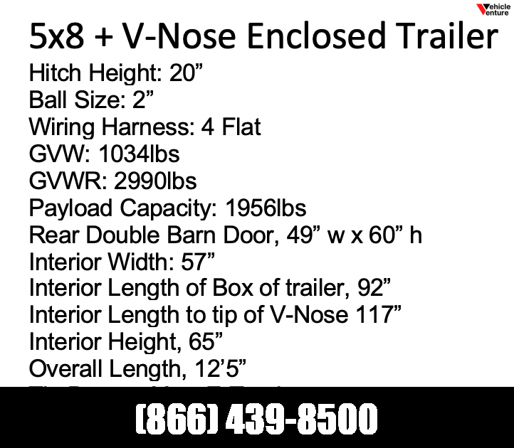Used 5X8 Enclosed Rental Trailer