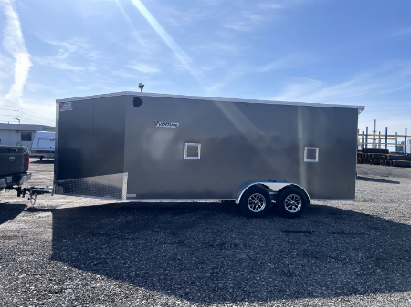 Used 7x18 + 5' V-Nose Enclosed Rental Trailer