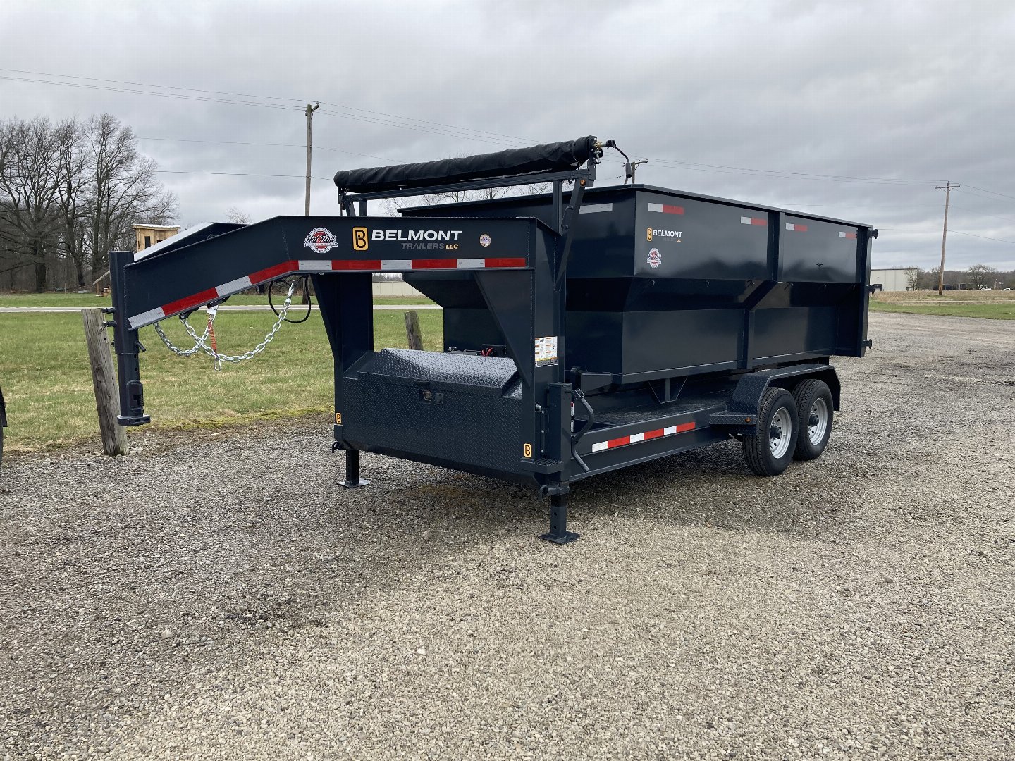New 2024 Belmont Roll Off Dump Trailer 3 Bin Package