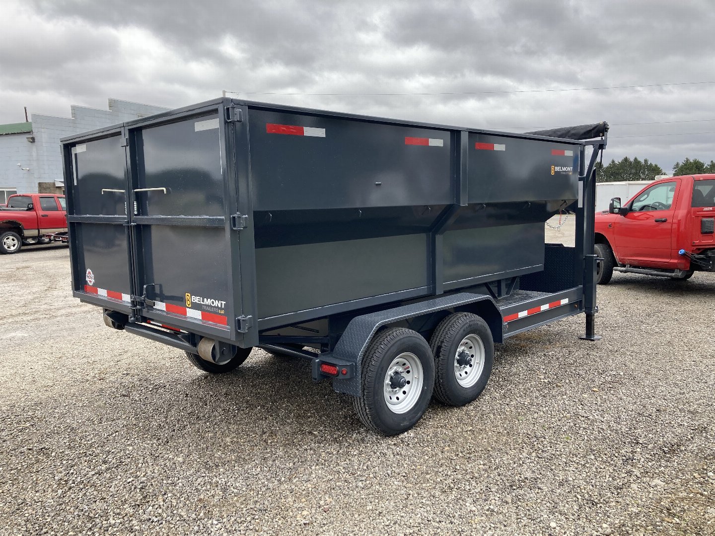 New 2024 Belmont Roll Off Dump Trailer 3 Bin Package