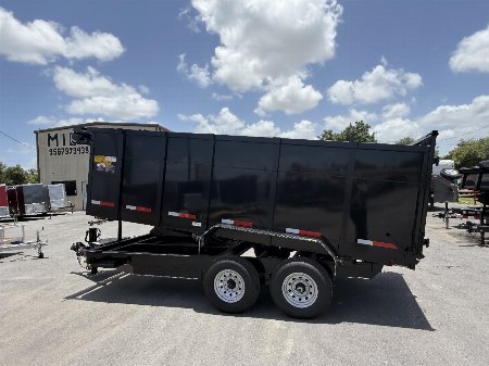 New 2025 TEXAS BRAGG TRAILERS 7x16 4ft Walls Dump Trailer