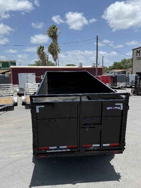 New 2025 TEXAS BRAGG TRAILERS 7x16 4ft Walls Dump Trailer