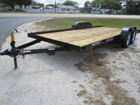 New 2025 Triple Crown Trailers 7X18 CAR HAULER/EQP 7K WOOD Equipment Trailer