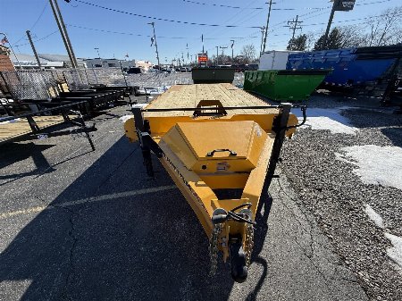 New 2024 RawMaxx DOX22BP14K Deckover Trailer 102X22 TA (GVW:14000) MINION YELLOW