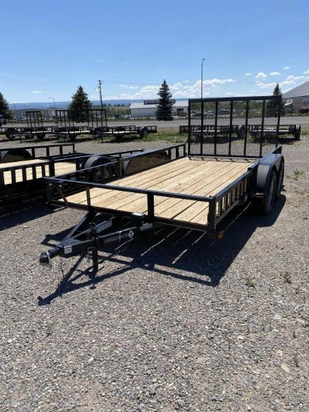 New 2024 Diamond T Trailers Double Axle Rear and Quad Ramp Utility Trailer