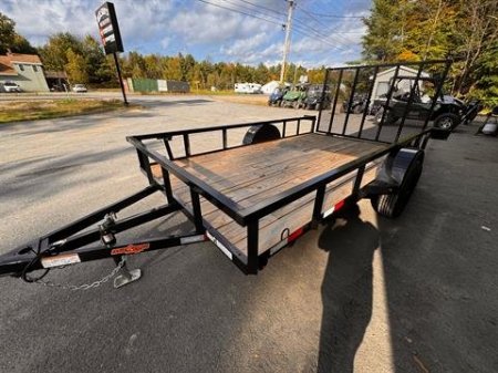 New 2025 Down2Earth 76X12 Tube Top Powder Coated Utility Trailer for Sale