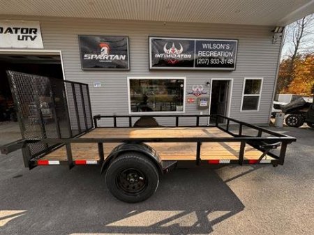 New 2025 Down2Earth 76X12 Tube Top Powder Coated Utility Trailer for Sale