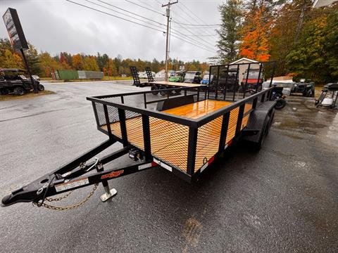 New 2025 Down2Earth 82X14 Utility 7000lb GVWR w/2 FT mesh Sides (DTE8214YT3.5BHS) for Sale