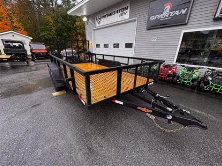 New 2025 Down2Earth 82X14 Utility 7000lb GVWR w/2 FT mesh Sides (DTE8214YT3.5BHS) for Sale