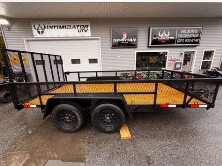 New 2025 Down2Earth 82X14 Utility 7000lb GVWR w/2 FT mesh Sides (DTE8214YT3.5BHS) for Sale